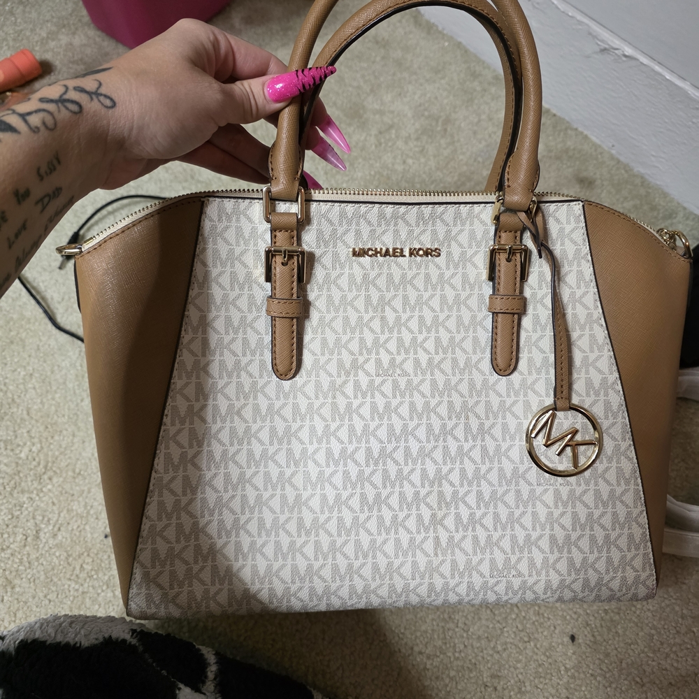 Michael Kors Ciara Bag, Lg Vanilla Acorn